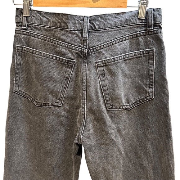 Reformation Cynthia High Rise Straight Jeans Shorter Black Button Fly Size 27 - Picture 4 of 14